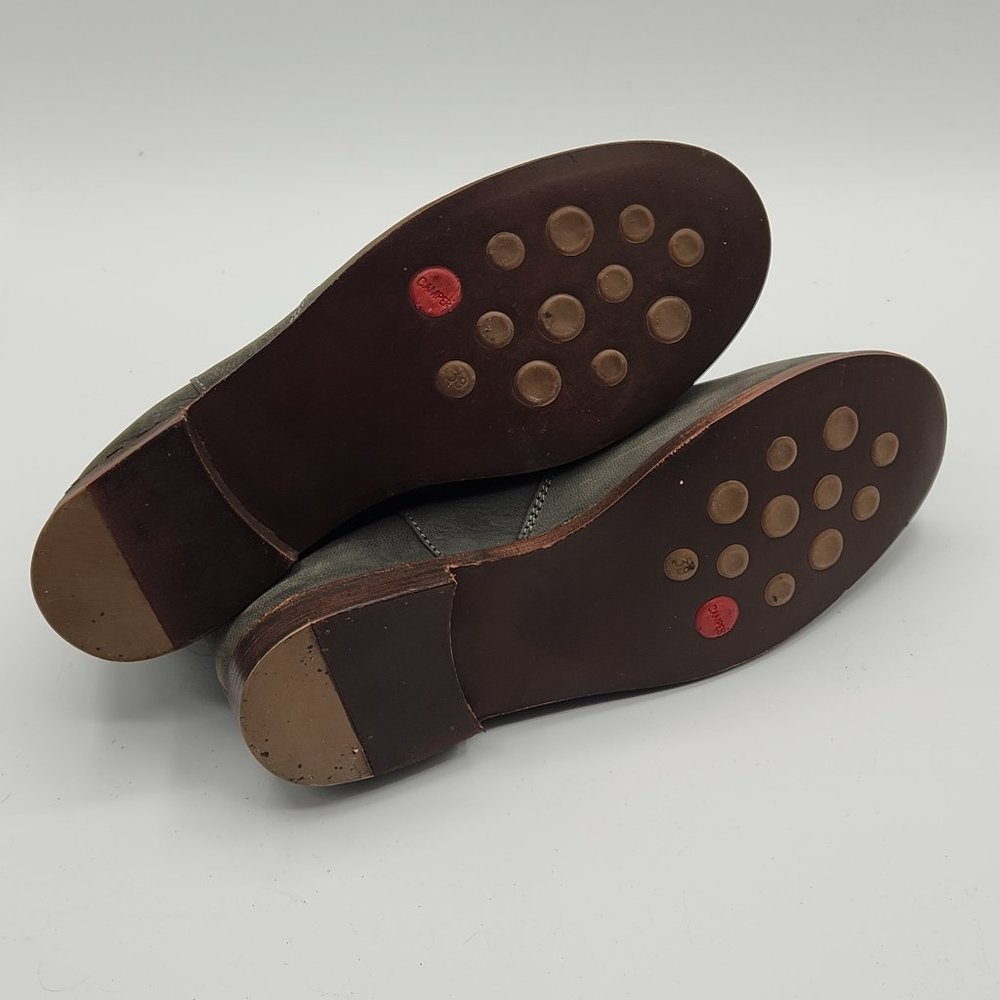 Camper Green Leather Ankle Booties - Picture 4 of 5